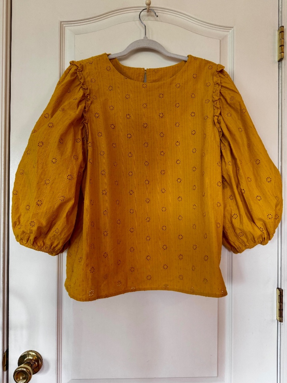 Universal Thread Goods Co. Eyelet Gold Blouse